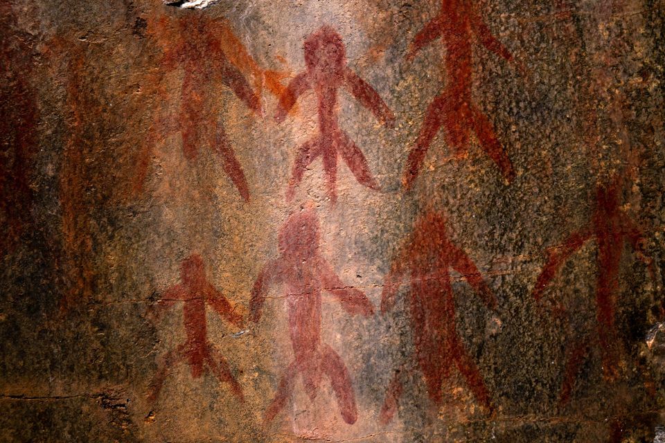 Pictographs, Middle Fork Salmon. Indigenous pictographs found along the Middle Fork of the Salmon River.